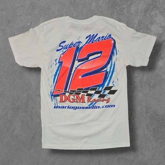 Vintage NASCAR Mario Gosselin DGM Racing All Over Print Shirt Small Rare - Picture 2 of 7